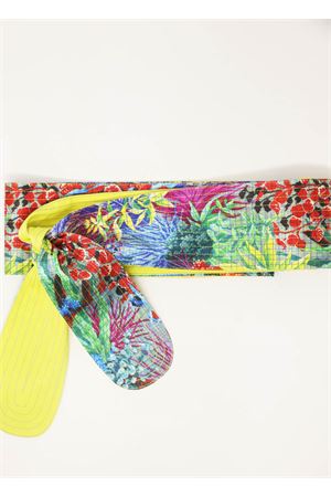 Yellow doubleface obi belt in silk Laboratorio Capri | OBIFOGLIEGIALLO